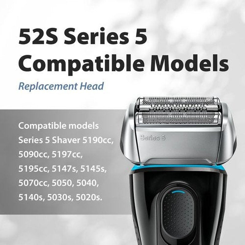 52S Series 5 Replacement Shaver Head - Compatible with Series 5 Razor Models S5 5190cc, 5090, 5020