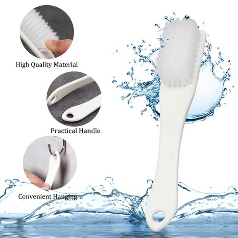 Ouliget Nail Cleaning Brush,Handle Grip Nail Cleaning Brushes for Toes Fingernail,Nail Stain Removing Brush,Laundry Scrubbing Brush Shoes Cleaning Brush,4 Pieces