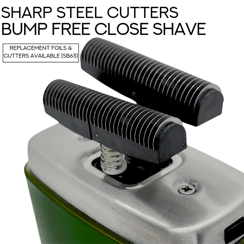 Supreme Trimmer Crunch STF602 – Waterproof Double Foil Shaver for Men | 150 Min Runtime, Wet/Dry Cordless & Corded Electric Razor | Hypoallergenic Foils for Face, Head & Stubble