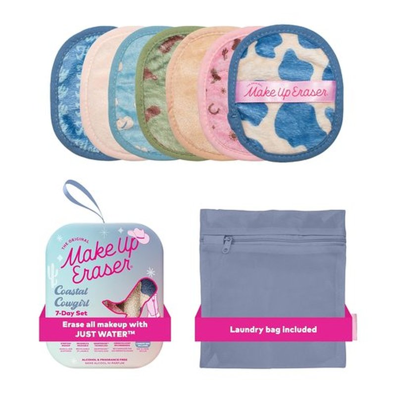 Original MakeUp Eraser 7-Day Set - Effortlessly Remove All Makeup with Just Water | Coastal Cowgirl, 7ct