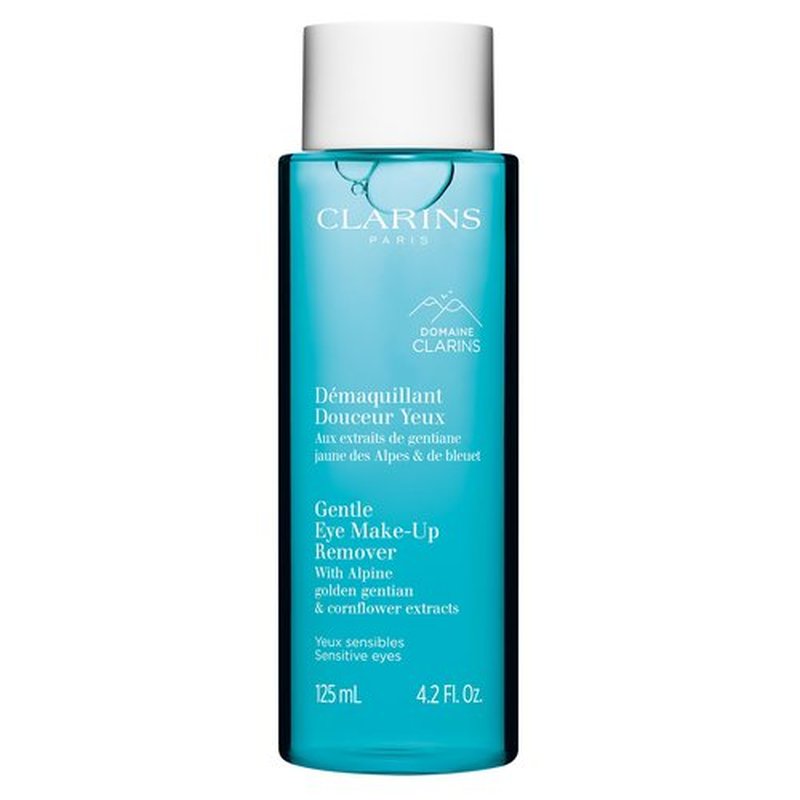 Clarins Gentle Eye Make-Up Remover | Removes Light To Medium Eye Make-Up | Cleanses, Soothes and Softens | Conditions Lashes | Oil-Free | Ophthalmologist Tested | All Skin Types | 4.2 Fluid Ounces