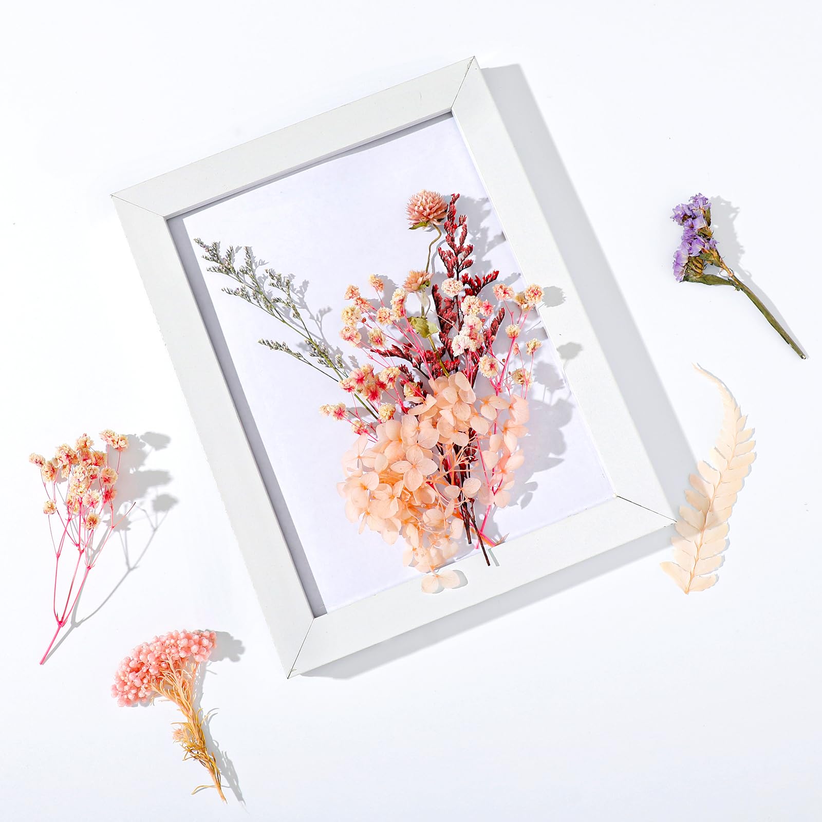 Real Dried Flowers, Natural Dry Flowers Mixed Natural Pressed Flowers Flores Secas Dried Florals for Crafts,Resin,Candle Making (Multicolor 2)