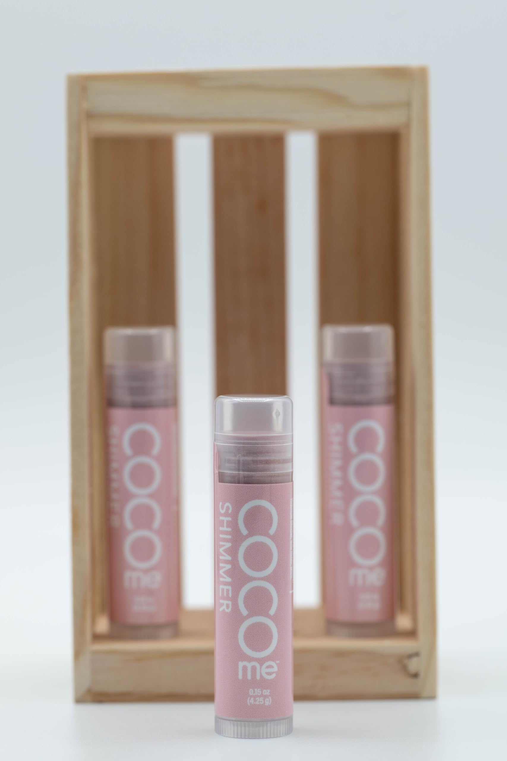 CocoMe Color Tinted Lip Balm (Shimmer) -All Natural Organic Coconut Oil and Beeswax for moisture and nourishment