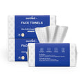 Ourmed Life Face Towels, Disposable Biodegradable Clean Facial Towels for Sensitive Skin, Lint- free Face Cloths for Makeup Remover, Skincare and Women Cleaning, Dry Wipes,240 Count Dot Texture
