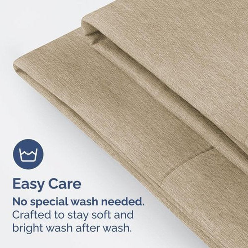 Skiennix Standard Pillow Cases Set of 4 - Soft Hotel Quality Covers - Machine Washable - Heathered Beige