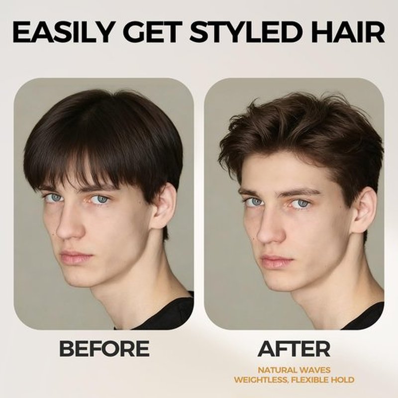 Texture Comb, 2025 Upgrade Voluminous Wide-Toothed Texture Styling Comb for Men Hair, Maximum Root Lift Tool, Non-Slip Grip (ABS Plastic)