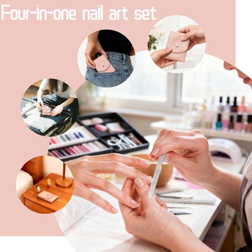 RISESAILS 20-Piece Complete Nail Care Kit, Professional Manicure Set with Stainless Steel Tools for Home Use, Travel & Gifts | Portable Nail Clipper Kit in Pink Case (Pink)