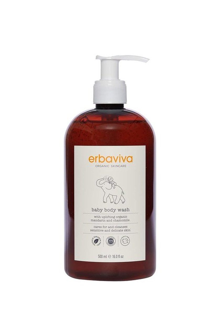 Erbaviva Baby Body Wash - Gentle & Natural Formula | 16 Fl Oz for Delicate Skin