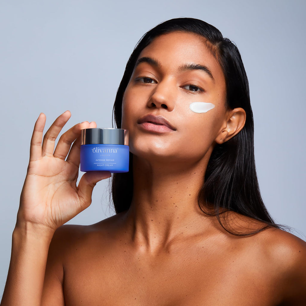 Olivanna Intense Repair Night Cream - Face Moisturizer - Enriched with Natural Ceramides, Hyaluronic Acid, and Omega-Rich Seed Oils - 1.6 oz