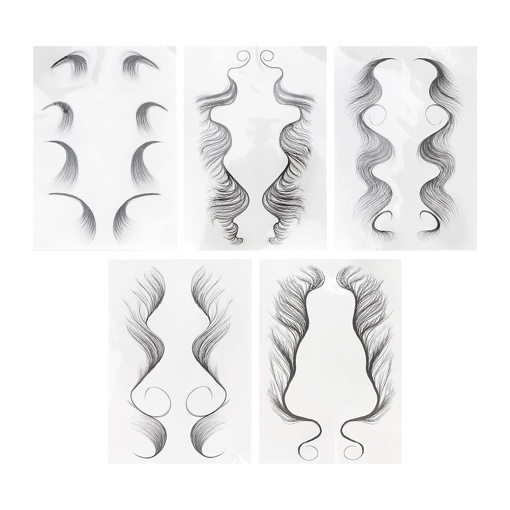 Hair Edges Stickers 5 Sheets Baby Hair Edges Hair Temporary Stickers DIY Hairstyling Hair Stickers Fake Hairline Sticker for Women Girls
