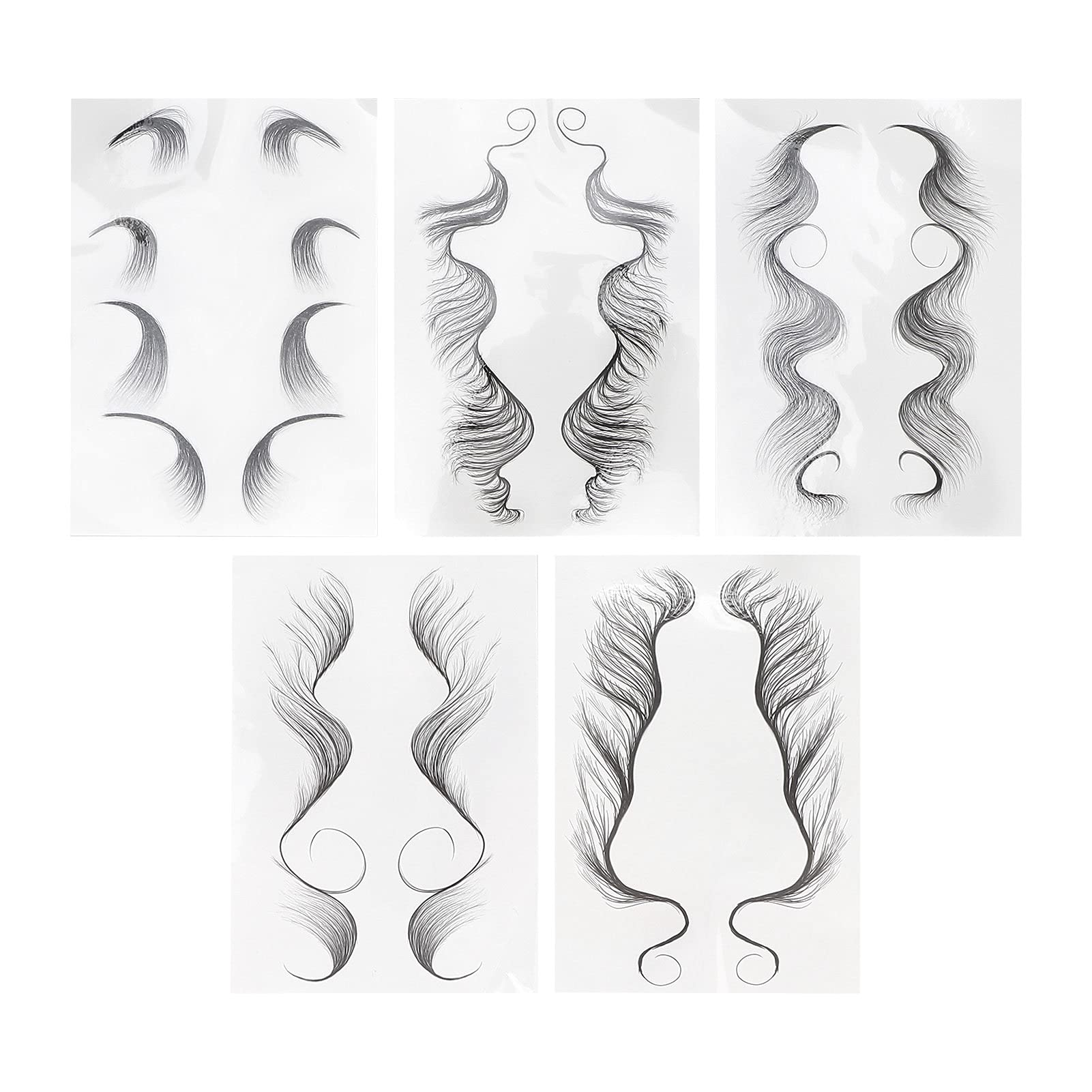 Hair Edges Stickers 5 Sheets Baby Hair Edges Hair Temporary Stickers DIY Hairstyling Hair Stickers Fake Hairline Sticker for Women Girls