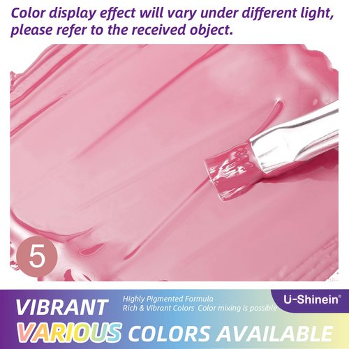 U-Shinein 12Pcs Ombre Gel Nail Polish Set,Spring Summer Colorful Painting Nail Gel with 100Pcs Nail Sponges & 4 Claws Metal Grabber for Diy Nail Art（C）