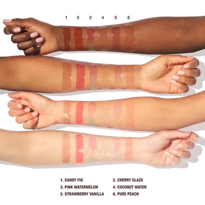 Charlotte Tilbury Healthy Glow Nectar Lip Oil - Sheer Tinted Lip Gloss Oil with Hyaluronic Acid & Vitamin E - Leaves Lips with a High-Shine Glaze & Lasting Hydration - Juicylicous Strawberry Vanilla
