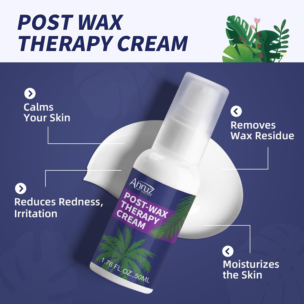 Waxing Kit- Anruz Women Men Wax Kit for Hair Removal - For Sensitive Skin, Eyebrows, Brazilian, Face, Bikini - Home Use Digital Wax Warmer with 5 Bags Hard Wax Beads (17.5 oz. total)