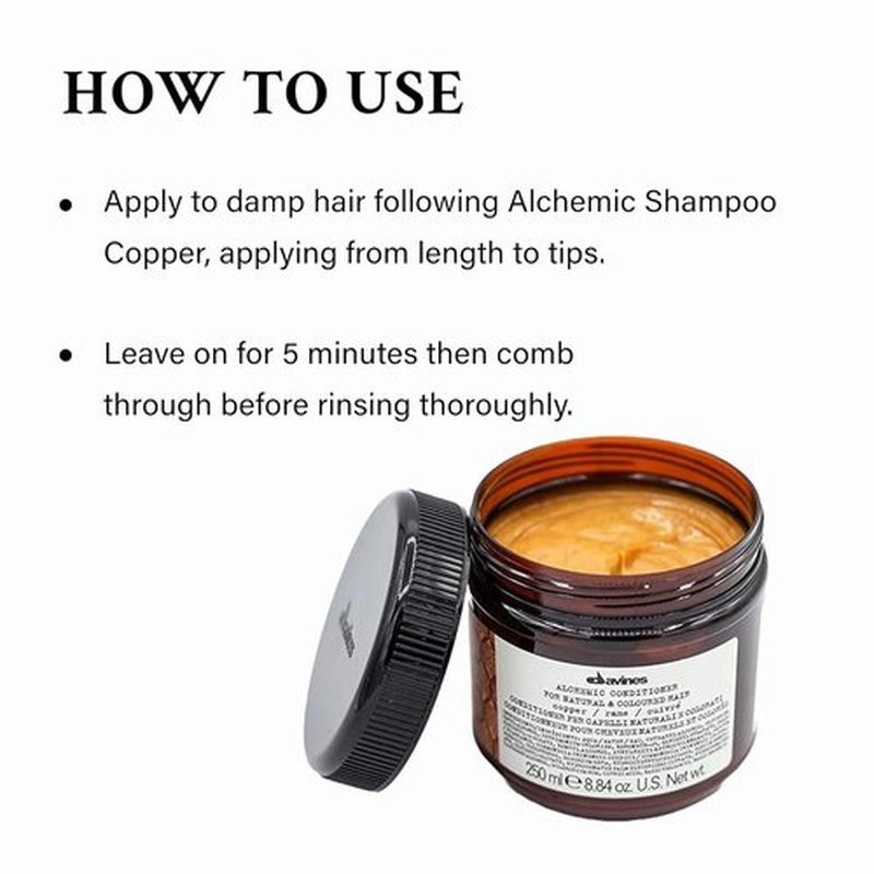 Davines Alchemic Conditioner - Copper Color Enhancer | 8.81 oz for Vibrant Hair