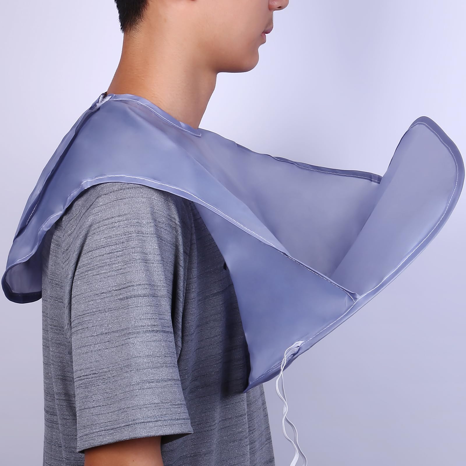 PRIVILLA Beard Bib, Beard Apron Foldable Multi-Purpose Shaving Bib, Apron for Men for All Men'S Gifts (grey)