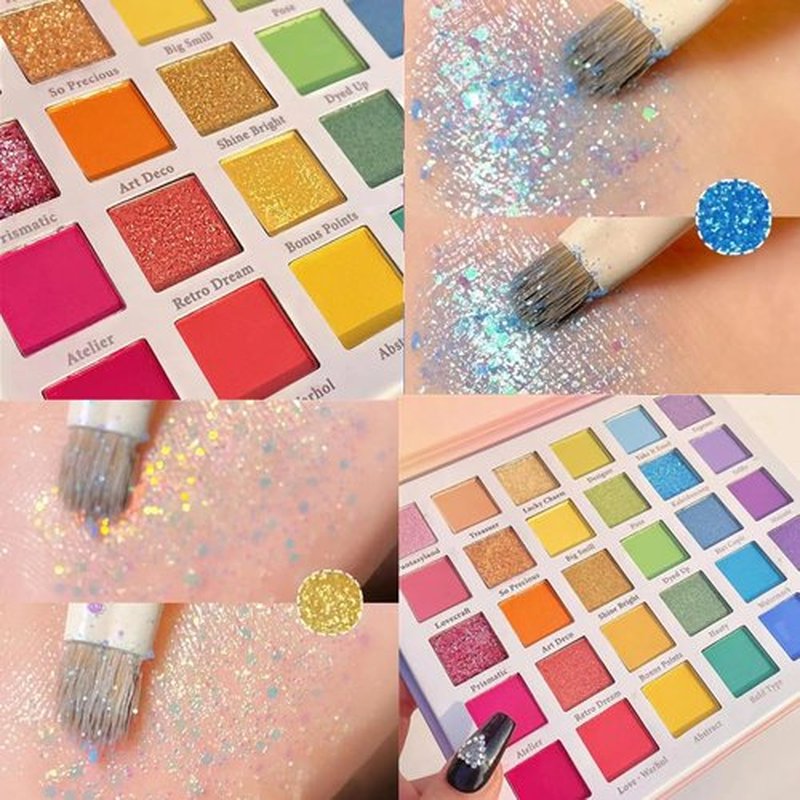 Grospe 30 Color Rainbow Eyeshadow Palette - Highly Pigmented, Blendable & Waterproof | Professional Makeup Gift Set