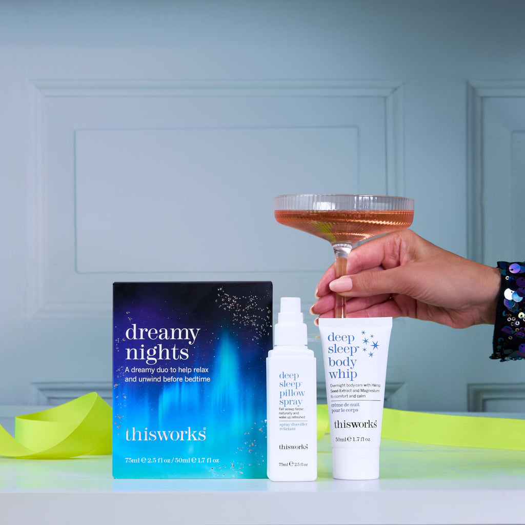 THISWORKS Dreamy Nights Gift Set Sleep Duo: Deep Sleep Pillow Spray (75ml) & Deep Sleep Body Whip Lotion (50ml) ($43 VALUE)