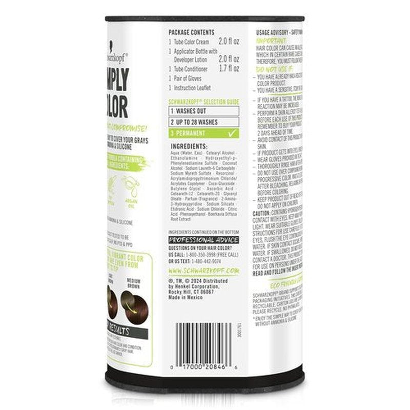 Schwarzkopf Simply Color Permanent Hair Dye - 4.68 Chocolate Cherry | Long-Lasting, Nourishing Formula, Ammonia-Free