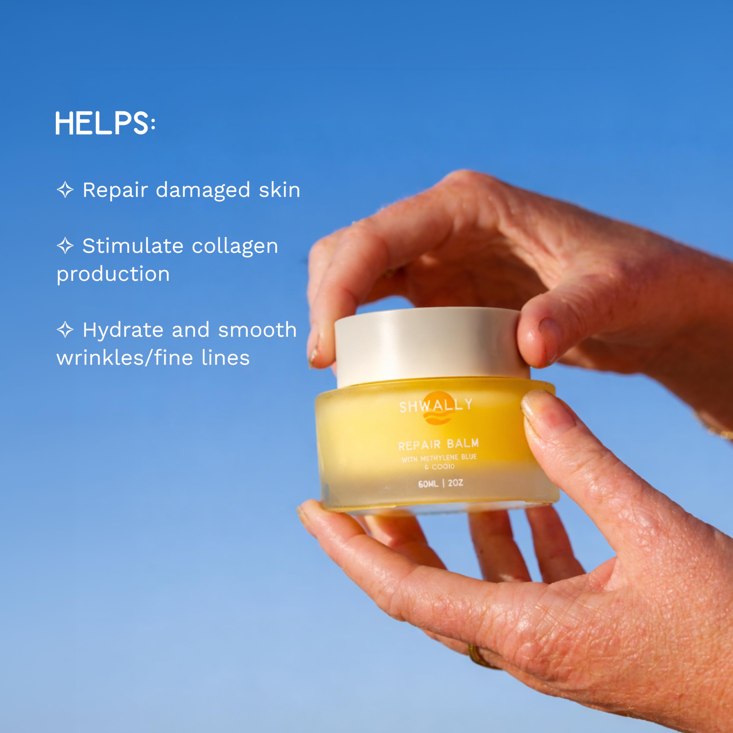 Shwally Tallow & Methylene Blue Anti-Aging Moisturizer – With Vitamin C, CoQ10 & Squalane – Minimizes wrinkles & Improves Collagen (Day & Night, 4 Oz, Mild Vanilla Scent)