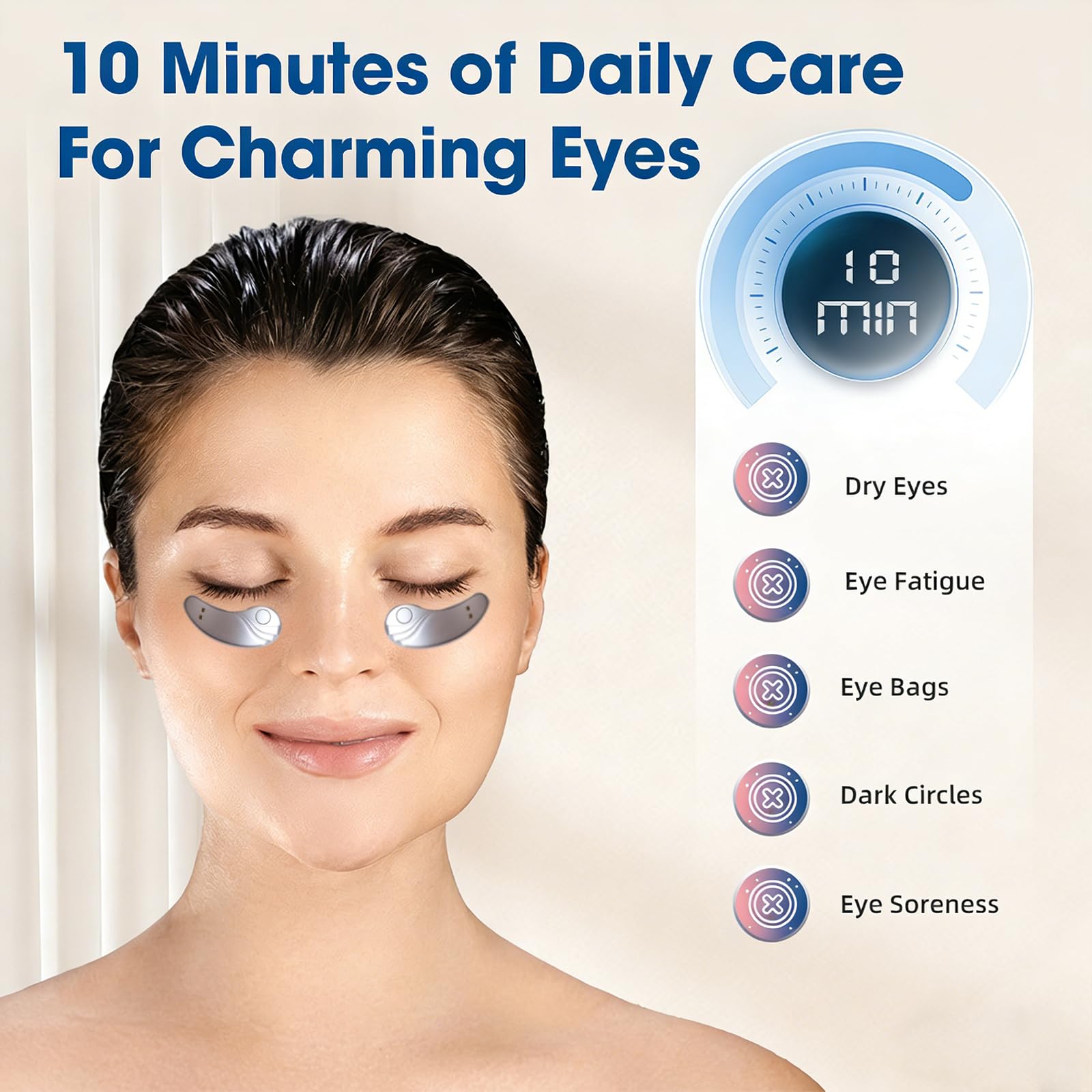 Newtiful Eye Pods for Under Eyes Bags, Eyes Lift Instant Cream, Red Light Therapy Eyes Pads Patches for Dark (1 PC Eye Pods)