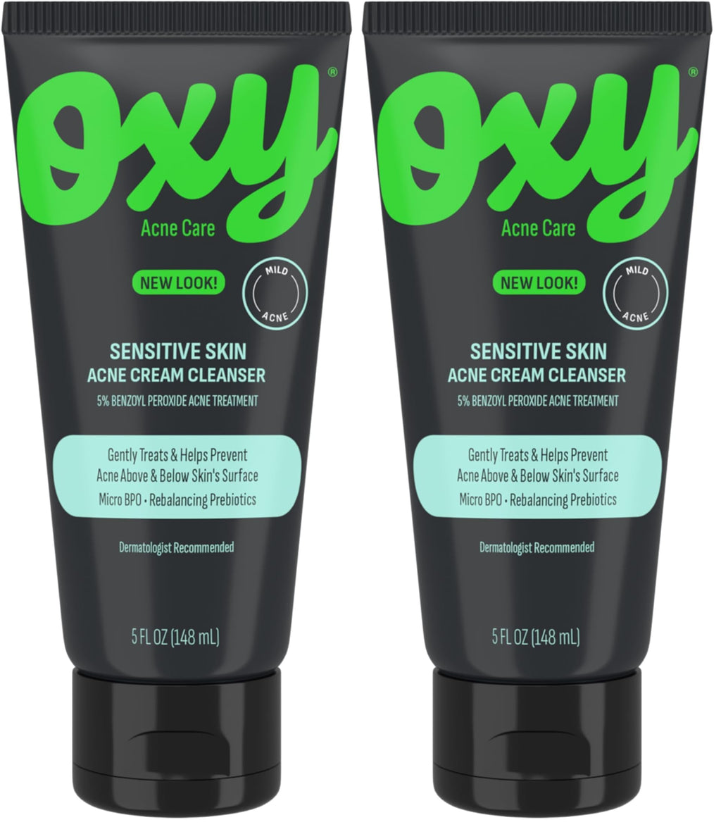 Oxy Sensitive Skin Acne Cream Cleanser (Pack of 2)
