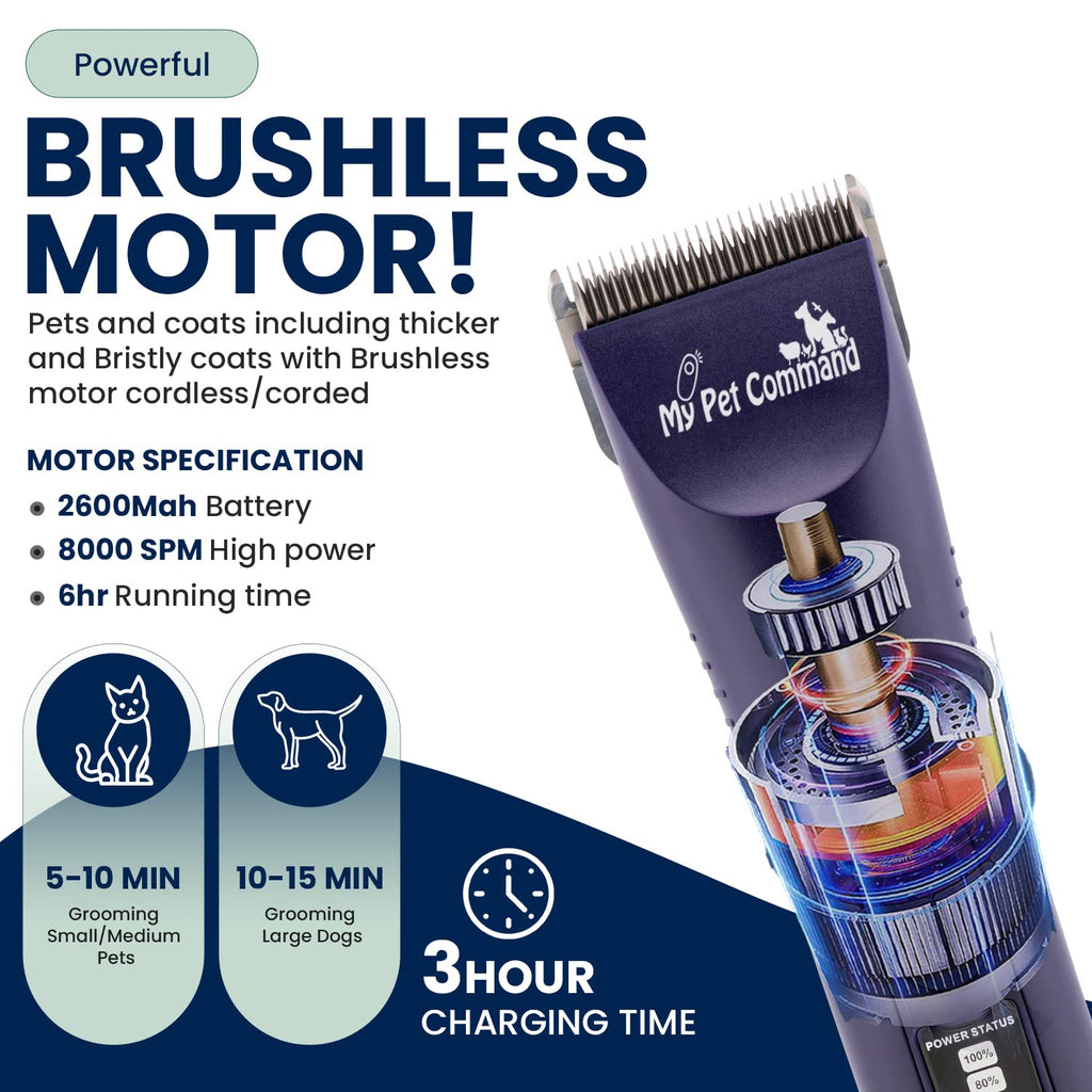 My Pet Command Professional Light Weight Cordless Dog Grooming Clipper