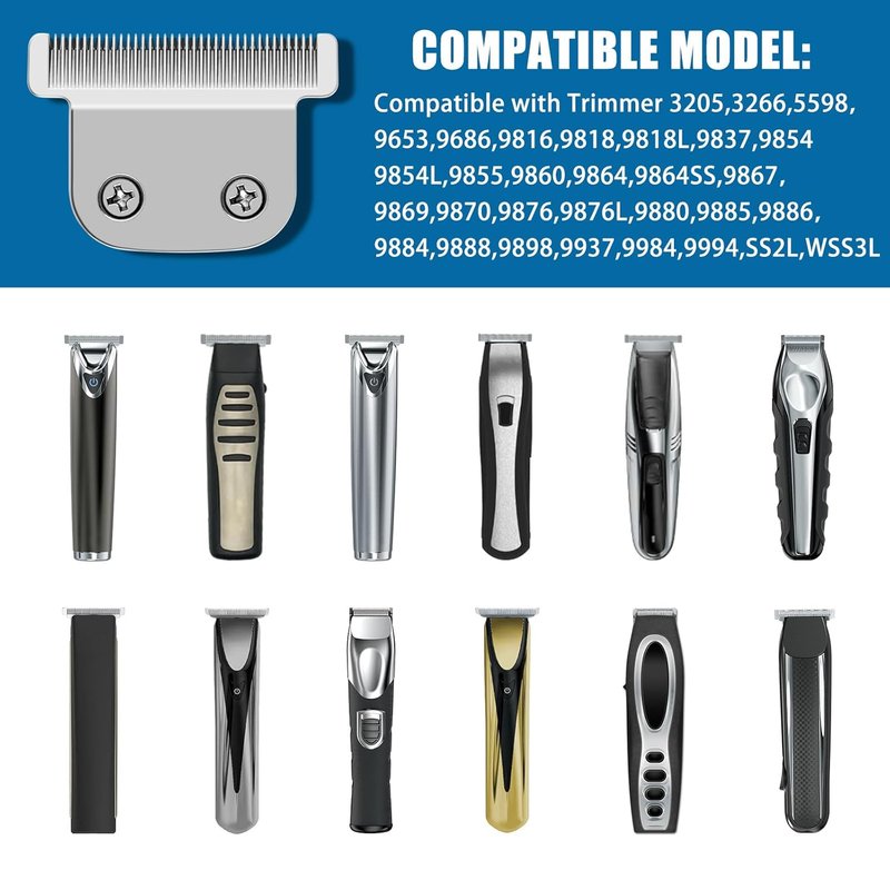 Wahl 02144 Replacement Detachable T Blade - Japanese Stainless Steel 40mm Compatible with Various Trimmers