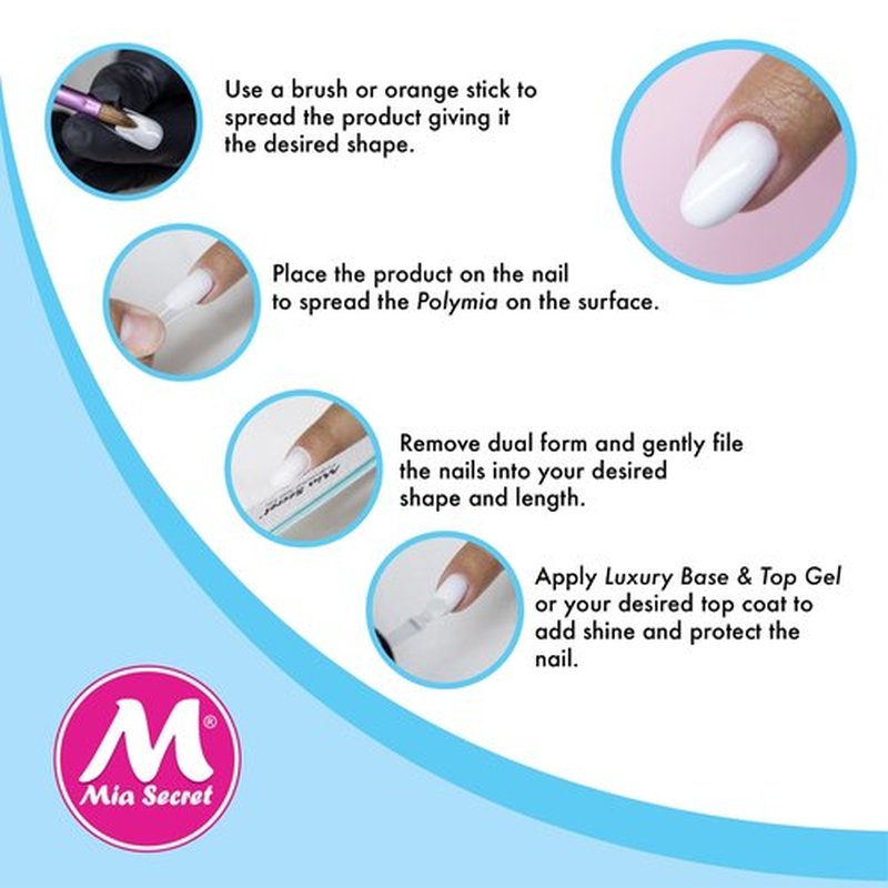 Mia Secret - 2oz POLYMIA Nail Gel Builder - Nails Extension Gel UV Led - Builder gel for Beginners & Professionals