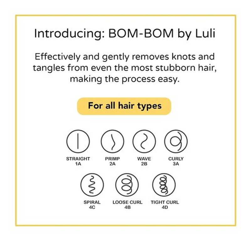 BOM BOM Detangling Hair Brush Kit - Wet & Dry Vented Design for All Hair Types | Lightweight Scalp Massager (Pink, Blue, Yellow)
