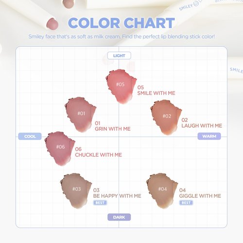 lilybyred Smiley Lip Blending Stick | Korean 3-in-1 Multi-Use Lip Liner, Smooth Creamy Texture, Long-Lasting Matte Finish, Soft Blur Effect, Precision Contour Pencil, 0.028 oz. (03 Be Happy with Me)