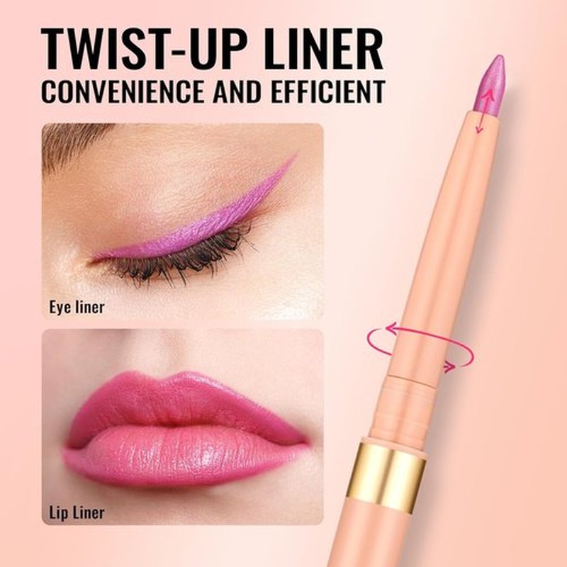 Oulac Waterproof Lipliner Pencil - Smooth, Creamy, Retractable Lip Makeup | Vegan & Cruelty-Free, LL09 Lilac Love Pink