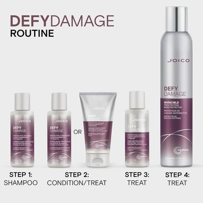 Joico Defy Damage Protective Shield - UV & Thermal Protection for Damaged Color-Treated Hair | Strengthens Bonds & Preserves Color with Moringa Seed Oil & Arginine