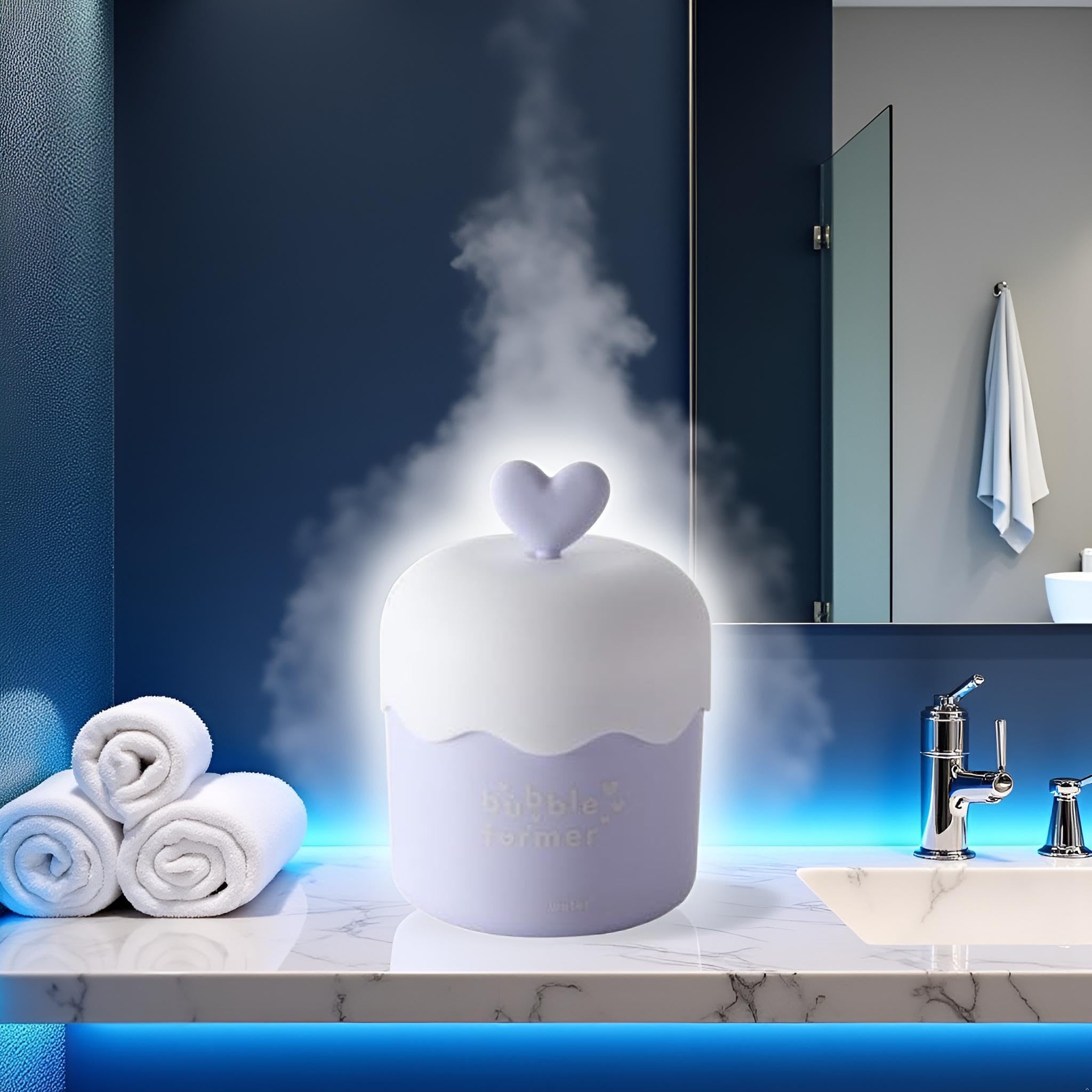 Myuiao Blue Facial Cleanser Foam Maker Cup,Bubble Foamer Device,Bubble Foamer Bubbler for Facial Cleanser,Foam Cup,Bubble Maker for Face Wash Maker Cup, Bubble Foaming Device for Face Wash