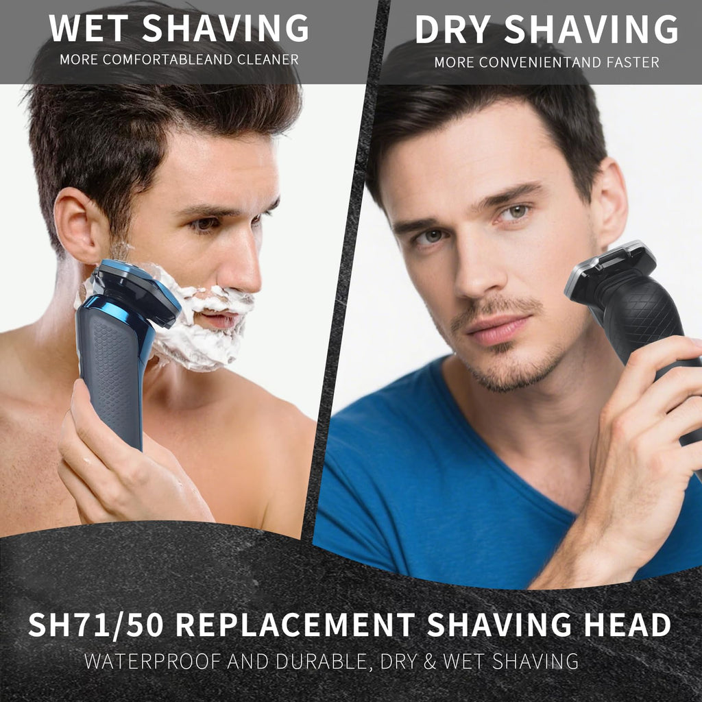 SH71/50 Shaving Heads Compatible with Philips Shavers, Black