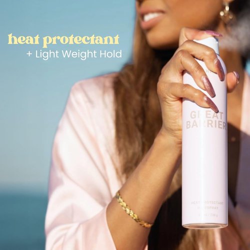 Beachwaver Co. Haircare Great Barrier Heat Protectant Spray - Flexible Hold & Frizz Control Treatment