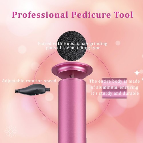 Dermave Upgraded Electric Callus Remover for Feet,Electric Foot File Foot Sander,Adjustable Speed Foot Scrubber,Women Men Dead Skin and Cracked Professional Pedicure Tool,60Pcs Sandpaper Discs
