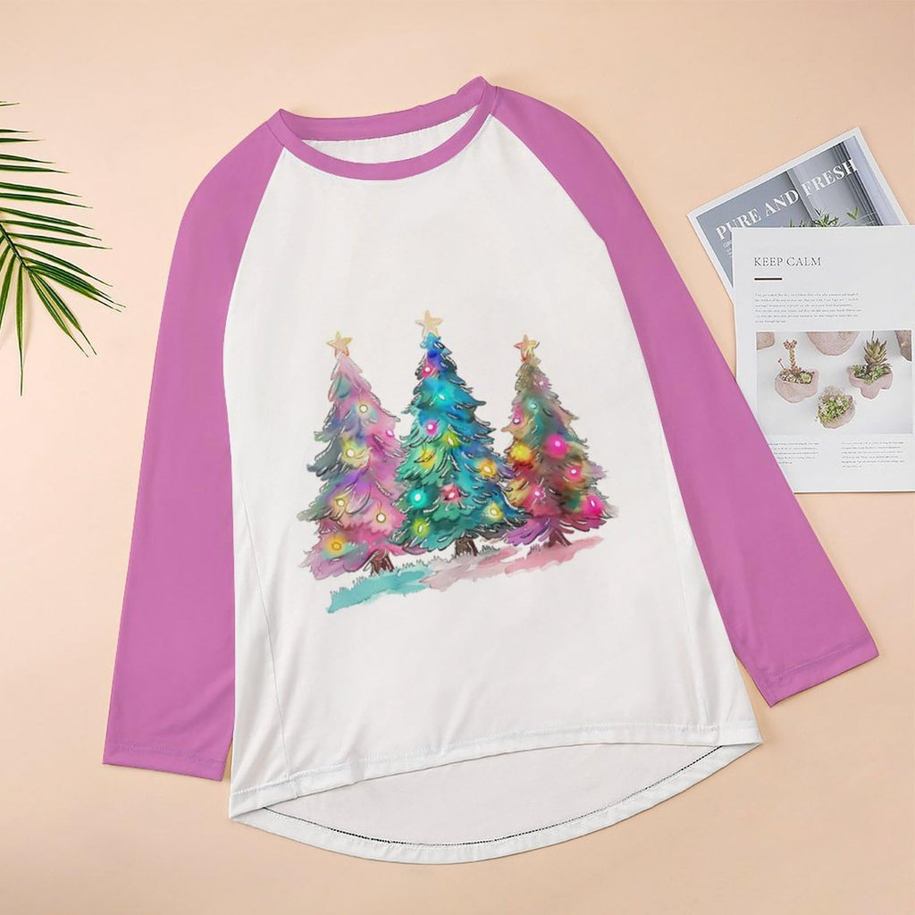 LOAIHA Christmas Sweatshirts for Women Christmas Tree Shirt Xmas Tree Gift Casual Long Sleeve Tshirt Pullover Merry Christmas Tops,Tree-20,3XL