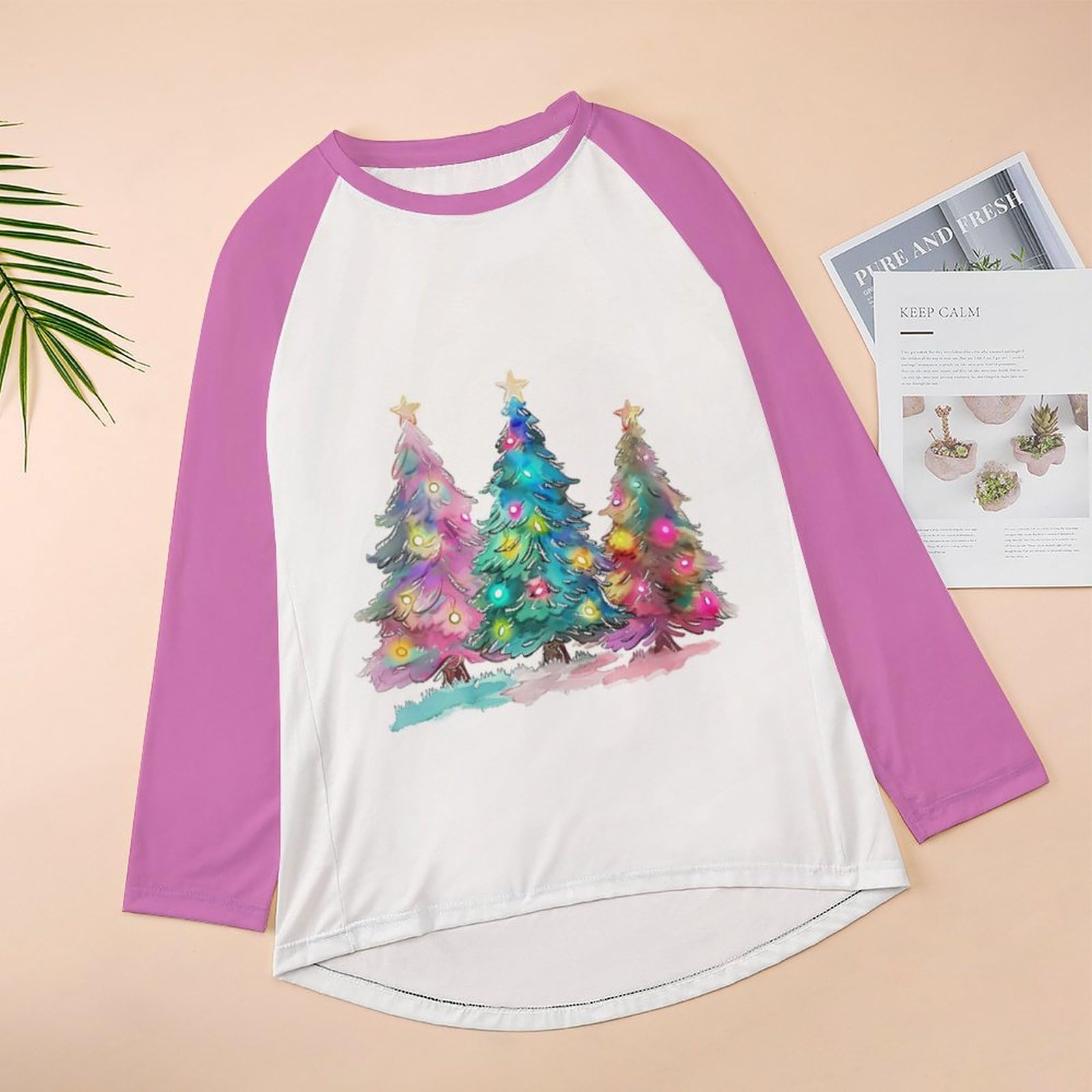 LOAIHA Christmas Sweatshirts for Women Christmas Tree Shirt Xmas Tree Gift Casual Long Sleeve Tshirt Pullover Merry Christmas Tops,Tree-20,3XL