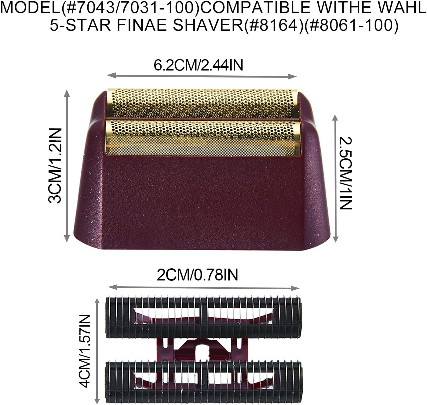 Wahl 5 Star Series Finale Shaver Replacement Foil & Cutter Bar Assembly - Super Close Shave (2 Pack)