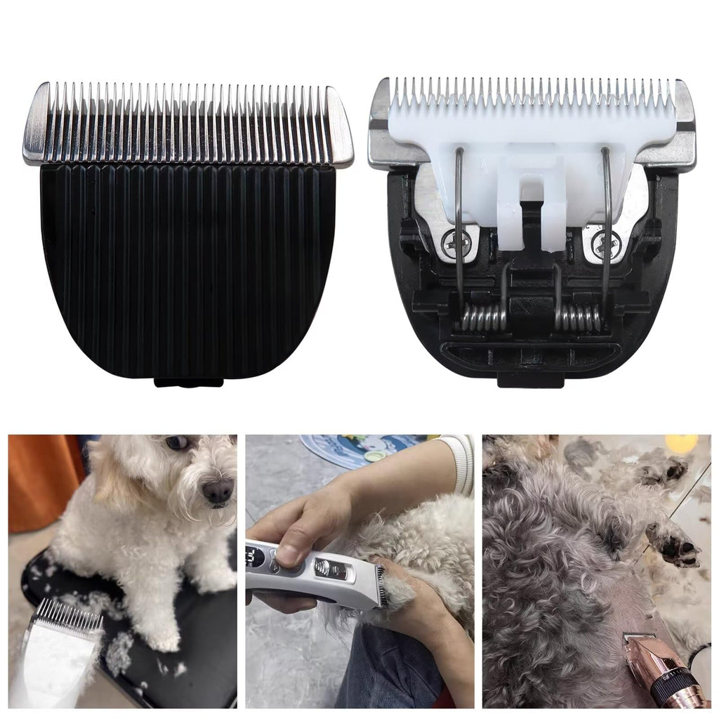 Replacement Blades 2 Pack for ONEISALL Dog Hair Vacuum and Dog Grooming Kit, Low Noise Pet Clipper Replacement Blade - by GRABOTE