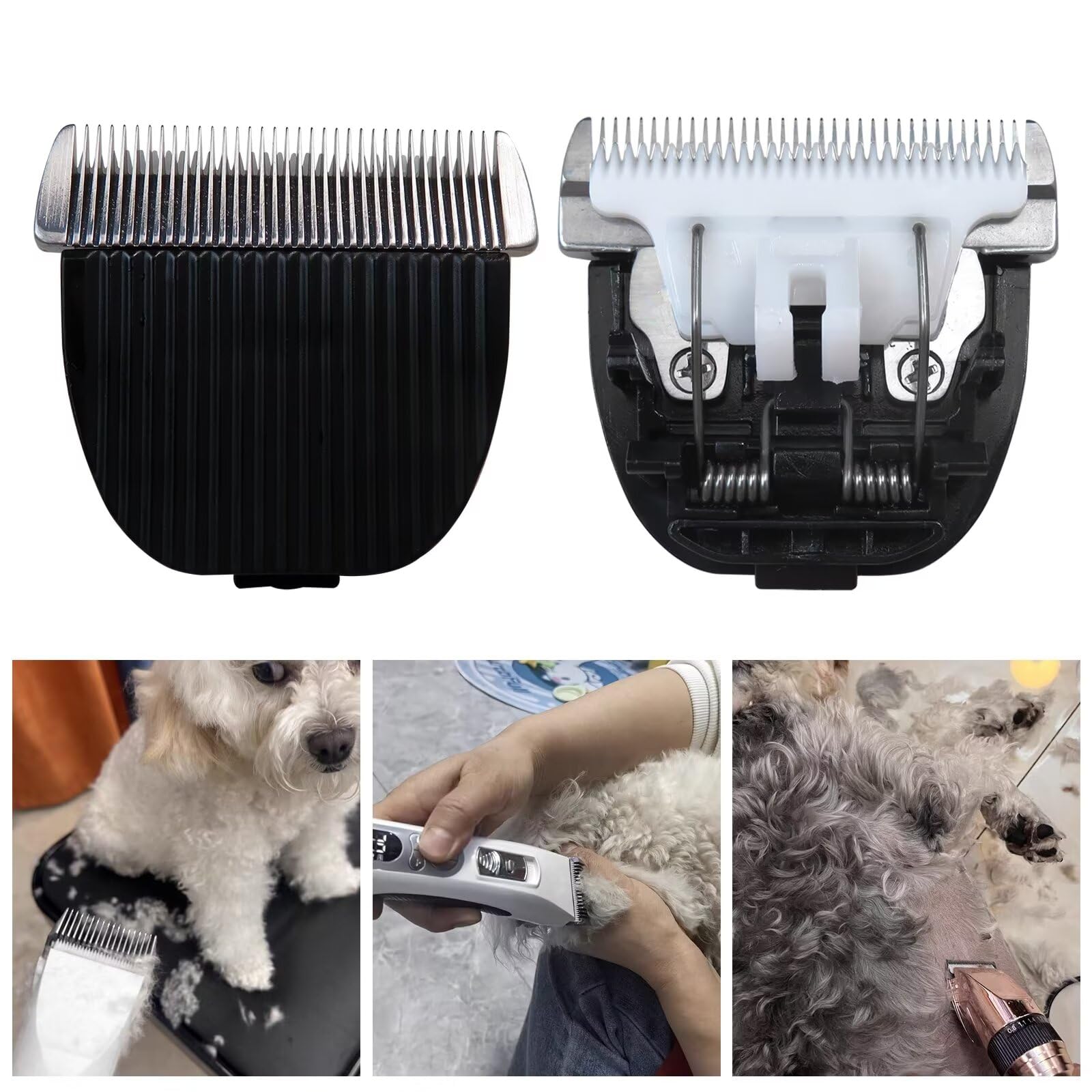 Replacement Blades 2 Pack for ONEISALL Dog Hair Vacuum and Dog Grooming Kit, Low Noise Pet Clipper Replacement Blade - by GRABOTE