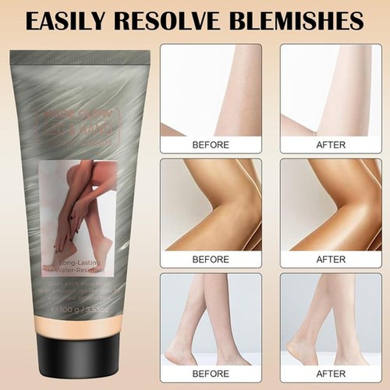 Skiennix Waterproof Leg & Body Makeup Cream - Transfer-Resistant Concealer for Tattoos & Scars | Long-Lasting Natural Finish, 03