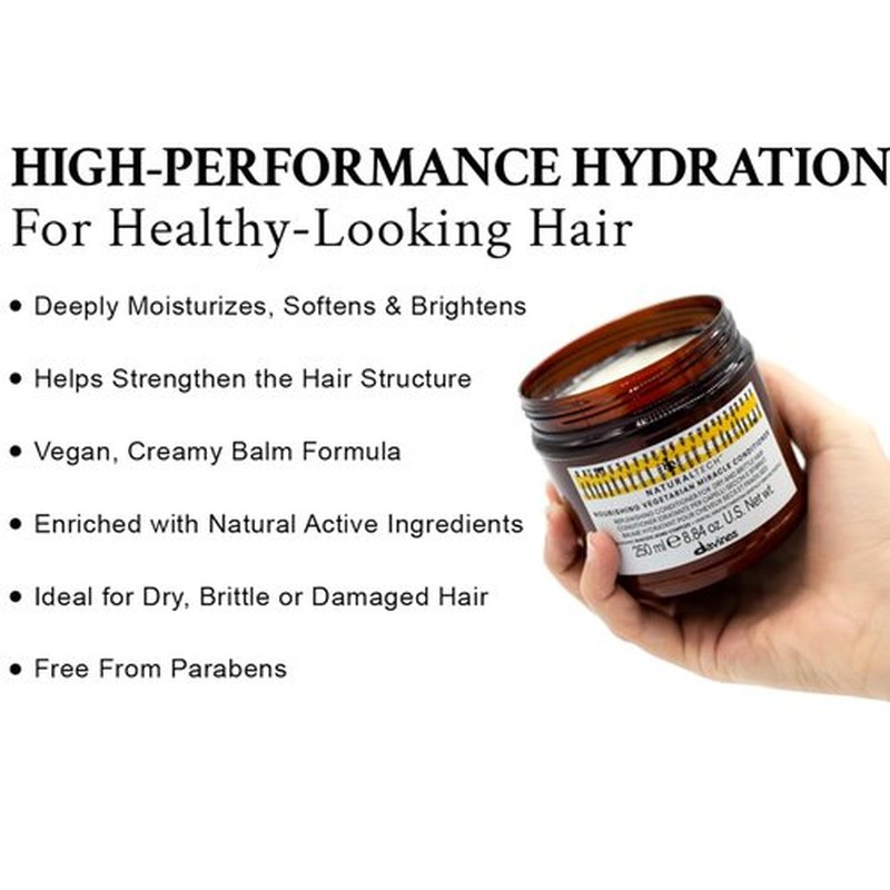 Davines Naturaltech Nourishing Conditioner - Hydrating & Restructuring for Dry Hair | 8.45 Fl Oz