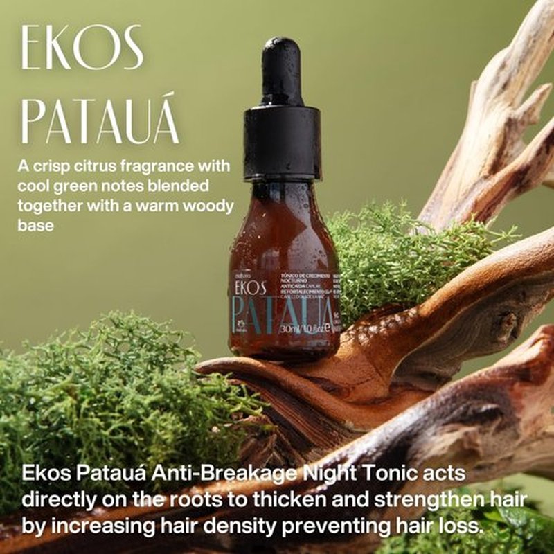 Natura Ekos Patauá Anti-Breakage Night Tonic - Strengthen Hair & Prevent Hair Loss - 30ml Vegan Formula