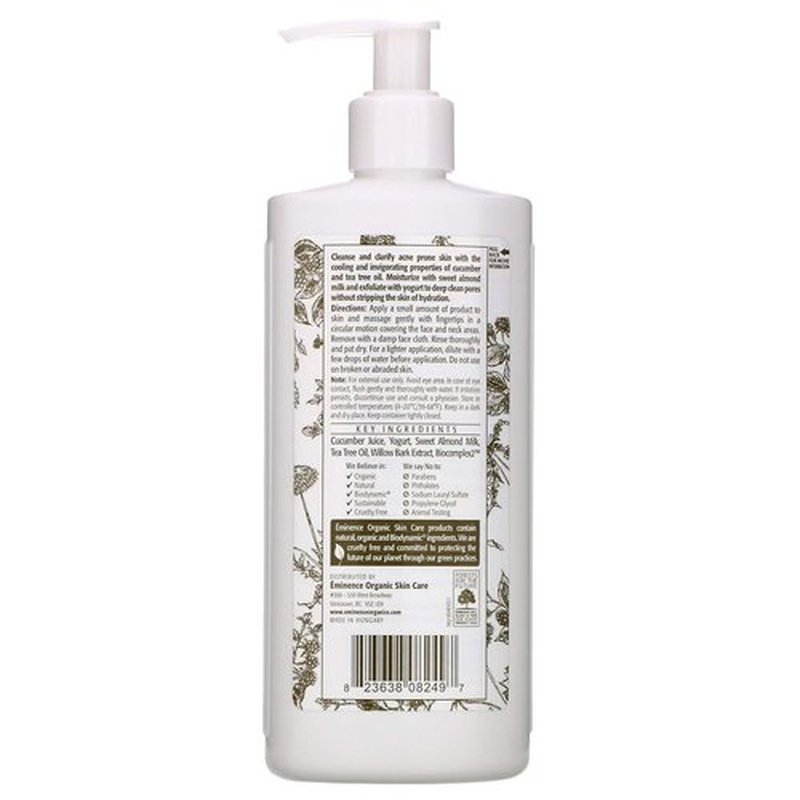 Eminence Clear Skin Probiotic Cleanser - Gentle Formula for Acne-Prone Skin | 8.4 Ounce