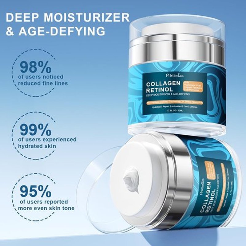 Regine Switzerland Retinol Collagen Face Moisturizer - Anti-Aging Hydrating Cream for Day & Night, 1.7 fl oz