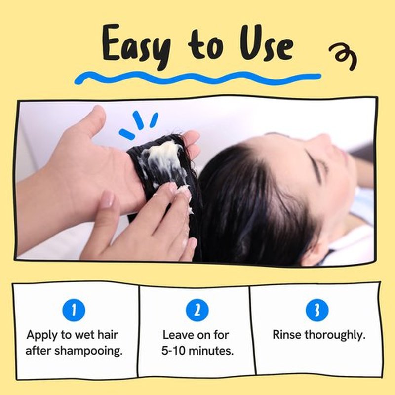 DEAR HAIR Daily Collagen Protein Ceramide Hair Treatment for Dry, Damaged Hair, Bond Repair Deep Conditioning Mask with Hydrolyzed Collagen & Pea Protein, 3.3fl.oz | 100ml