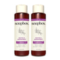 Soapbox Biotin & Superfruit Shampoo & Conditioner Set | Includes Vegan Collagen, Aloe and Shea Butter | Paraben Free, Silicone Free, Harsh Sulfate Free | 16oz (Pack of 2)
