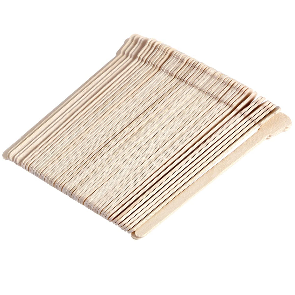 Uonlytech 500 Pcs Disposable Wooden Waxing Spatulas Hair Removal Wax Applicator Sticks for Facial and Body Waxing Salon Home Use